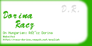 dorina racz business card